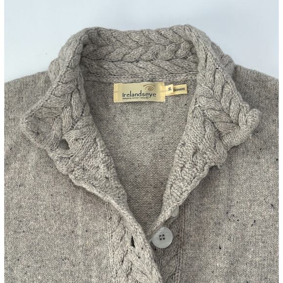 Irelandseye Knit Women Wool Cashmere Boho Gramacore Oversize Cardigan Sweater XL - Picture 9 of 9